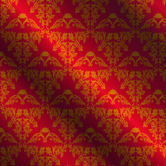 Royal vector textile on red background, luxury red royal wallpaper, layout design, poster template, background, art