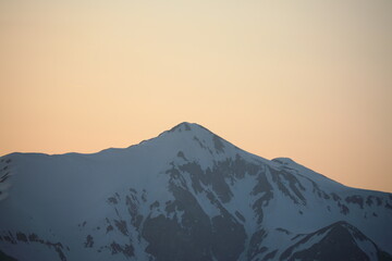 Wall Mural - Mt. Kasagatake in the Northern Alps of Japan at dusk