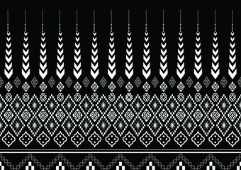 Wall Mural - black and white seamless pattern