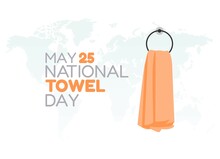 Vector Graphic Of National Towel Day Good For National Towel Day Celebration. Flat Design. Flyer Design.flat Illustration.
