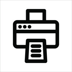 Sticker - Printer line icon vector design on white background, editable, eps 10.