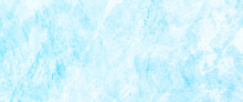 White And Blue Color Frozen Ice Surface Design Abstract Background. Blue And White Watercolor Paint Splash Or Blotch Background With Fringe Bleed Wash And Bloom Design.	
