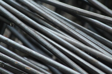 Close up of iron for building construction