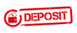 © Trueffelpix - deposit - red rubber stamp on white background