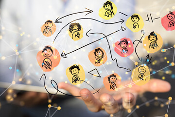 people network structure hr - human resources management and recruitment