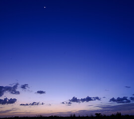 Wall Mural - beautiful dark blue sky at dusk in miami