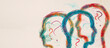© pronoia - Psychology Relationship. Watercolor concept banner