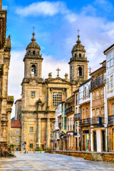 Sticker - Church and convent of San Francisco in Santiago de Compostela - Galicia, Spain