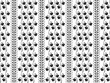 © qwertfak - Black and white seamless pattern with vertical stripes and flowers.