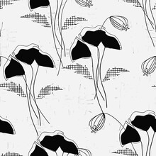Textile And Wallpaper Patterns. A Printable Digital Illustration Work. Floral Print Designs.