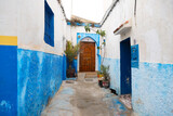 Fototapeta Uliczki - Street in Kasbah of the Udayas in Rabat, Morocco