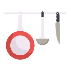 Poster - kitchen utensils hanging