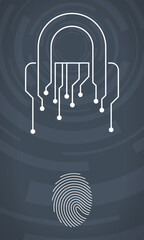 Sticker - fingerprint and circuit