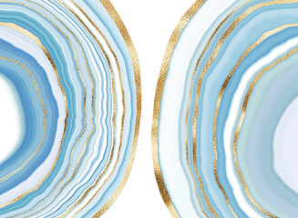 Agate stone background print design with natural mineral texture and gold veins.