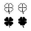 Clover icons vector. clover sign and symbol. four leaf clover icon.