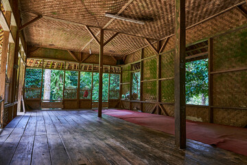 House on stilts in the countryside, Indonesia, West Java