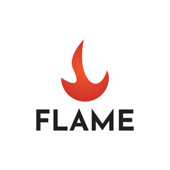 Sticker - modern fire logo design