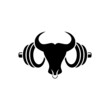 Bull Gym icon. Body Builder sign isolated on white background
