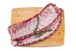 Fresh raw pork ribs. Raw Pork Ribs Isolated On White Background. Fresh Pork Rib Meat on White Background. Fresh meat and ingredients. Butchery, market