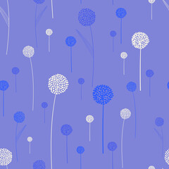 Wall Mural - Romantic seamless pattern with dandelion flowers