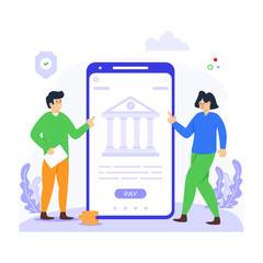 Canvas Print - Mobile Banking 