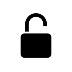 Canvas Print - Open lock simple icon