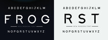 FROG Sports Minimal Tech Font Letter Set. Luxury Vector Typeface For Company. Modern Gaming Fonts Logo Design.
