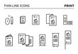 © Reflexpixel - 10 print element icons designed in thin line style, can be used for web, print and logo