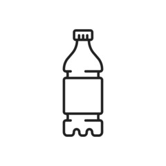 Wall Mural - Plastic bottle of water icon. High quality black vector illustration.