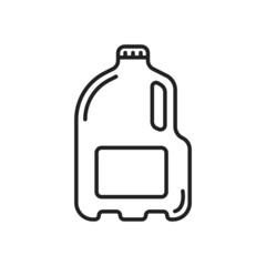 Wall Mural - Plastic bottle of American milk icon. High quality black vector illustration.