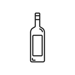Wall Mural - A bottle of wine icon. High quality black vector illustration..