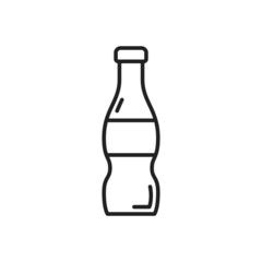 Wall Mural - Bottle of sweet gas water icon. High quality black vector illustration.