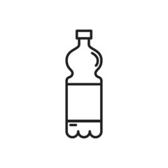Wall Mural - Plastic bottle of soda icon. High quality black vector illustration.