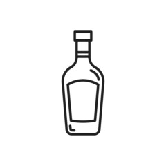 Wall Mural - Bottle of cider icon. High quality black vector illustration..