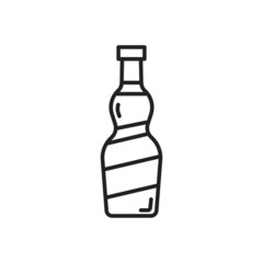 Wall Mural - Bottle of liqueur icon. High quality black vector illustration.