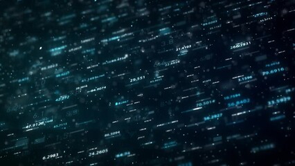 Wall Mural - big data digital business hitech background/ 4k animation of an abstract wallpaper big data business