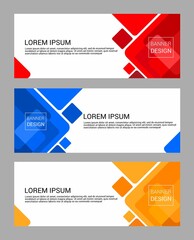 Abstract geometric banner design. Vector background with geometric shape. Banner template for web or social media