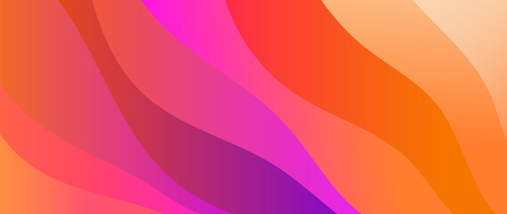 abstract gradient vector background. orange wallpaper template with dynamic color and waves, blurred