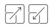 Scalability icon. Zoom in and out illustration symbol. Sign flexibity vector.