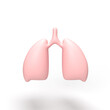 Lung 3d render.world tuberculosis day, world no tobacco day, lung cartoon icon cancer, Pulmonary hypertension, Pneumonia, copd, bronchitis ,organ respiratory and chest concept.Anatomy body.long covid.