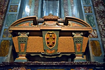 Poster - interior of the Chapel of the Princes in the Medici Chapels in Florence in Italy