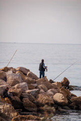 fishing in the lake