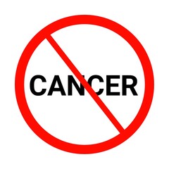 Poster - No cancer sign icon 