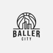 basketball city logo or sports logo