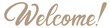 © Nadzeya Pakhomava - Welcome - the word is written in handwritten letters. Lettering wishes for web design.
