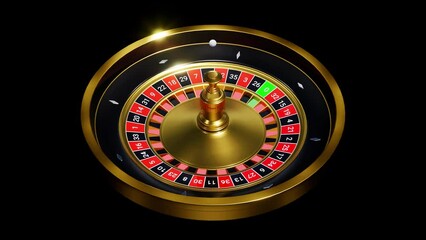 Poster - Gold and Black Colored Roulette Wheel