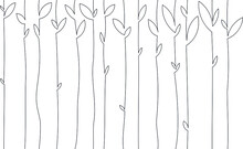 Vector Branches Of Creeper With Several Leaves On Stems