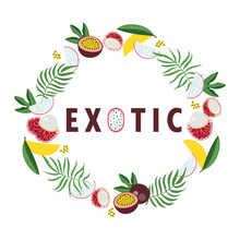 Logo For Delivery Of Exotic Fruits Or Other Things Made Of Fruits