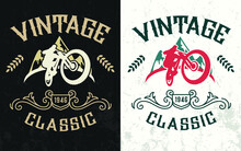 Vintage 1946 Classic Riding T Shirt Design Vector