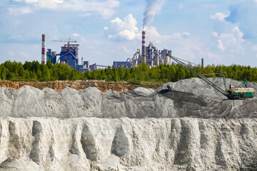 panoramic photo view of the cement plant